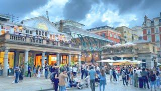 A Summer Evening Walk in London | West End City Streets to Covent Garden | 4K HDR