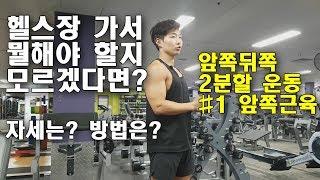 [2분할day1] 헬스초보 운동방법 배우기 앞쪽루틴(미는운동) Front Muscle