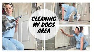 Clean With Me | Cleaning My Dogs Area | Kate Berry