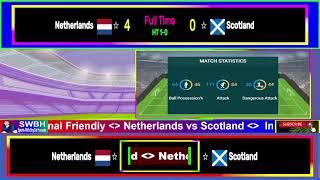 LIVE : Netherlands Vs Scotland | International Friendly Football Live Today Score