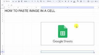 How to Paste Image in a Cell in Google Sheet