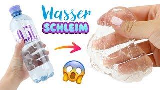 TRANSPARENTER SLIME MIT WASSER!  DIY SCHLEIM einfach selber machen! Basteln auf Deutsch