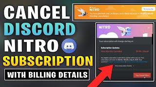 HOW TO CANCEL DISCORD NITRO SUBSCRIPTION AND CARD BILLING DETAILS | REMOVE DISCORD SUBSCRIPTION