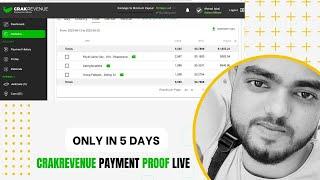 My Student Testimonial  | Payment Proof Live Show | CrakRevenue Black-hat Method