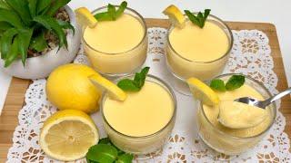 Do you have a Lemon Make this refreshing Lemon dessert in few minutes⏱ (without eggs)