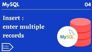 Insert multiple records into table in Mysql