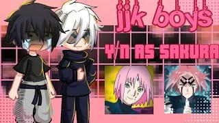 jjk boys react to Fy/n as sakura haruno//p1/Arabic/NARUTOxJJK||new gacha