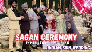 Inderjeet X Jasmine | Indian sikh wedding | part-1 | Sagan ceremony #mandeep_khokhar