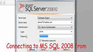 Connecting MS SQL 2008 from SQL Management Studio