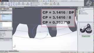 Engrane recto en Solidworks  Como hacer un engrane en Solidworks  Formulas para engranes