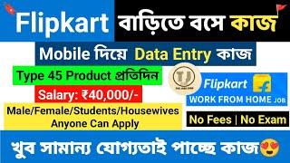 Flipkart Data Entry Jobs From Home | Earn Money From Home for Students | Online Jobs at Home