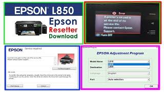 A printer's ink pad is at the end of its service life. Please contact Epson Support Epson L850 Reset
