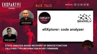 #Eko2020 Main Track | Static analysis-based recovery of service function calls in UEFI firmware