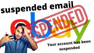 eBay suspended Email | Your account has been suspended