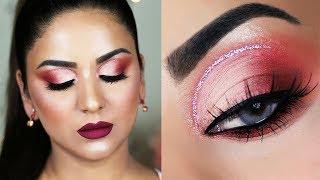 PROM 2018 MAKEUP TUTORIAL | EASY CRANBERRY GLITTER CUT CREASE