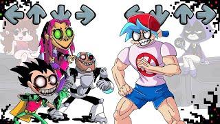 GLITCH EPIDEMIC: Boyfriend Saves Corrupted Teen Titans Go! | Friday Night Funkin' Animation