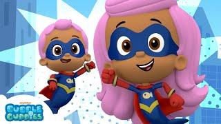 The Superhero Guppies Stop Evil Ms. Goo Goo!  | Bubble Guppies