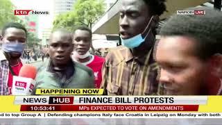 Reject Finance bill protestors crowds advance in streets of Nairobi CBD