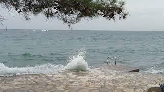 Sea at noon. Adriatic Sea, Croatia, Porec.