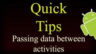 Passing data between activities