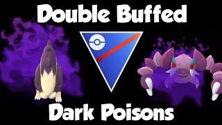 DOUBLE BUFFED DARKS POISONS ARE BETTER THAN EVER Great League FT  Primape Shadow Drapion & Skuntank