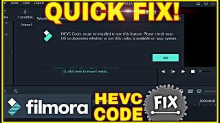 Fix hevc codec must be installed to use this feature filmora | hevc codec | hevc codec windows 10