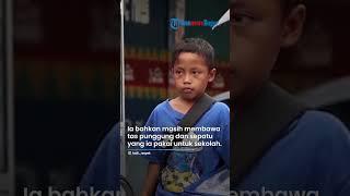 Momen Pilu Bocah SD Menangis & Peluk Makam sang Ayah, Bak Curhat Jualan Belum Laku