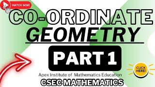 CO-ORDINATE GEOMETRY FOR CSEC MATHEMATICS| FULL TUTORIAL PART 1|POINTS|GRADIENTS + more