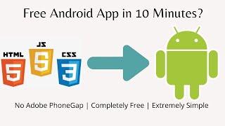 Convert HTML to an Android App! No PhoneGap Required! Android App for beginners!