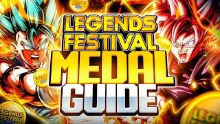 HOW TO FARM LEGENDS FESTIVAL MEDALS THE FASTEST WAY POSSIBLE! (Dragon Ball Legends)