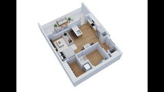 Belle Floor plan, Studio at Sequel-546 Sq. Ft.