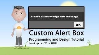 Custom Alert Box Programming JavaScript CSS HTML Tutorial