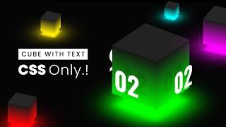 Ambient Light Effects | CSS 3D Glowing Cube with Text Animation Effects