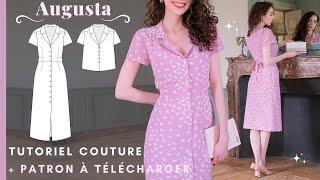 Tutoriel couture robe à col tailleur | Augusta | patron à télécharger