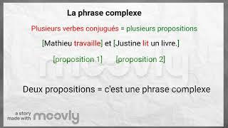 Leçon 1 : La phrase simple et la phrase complexe