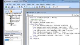 How to Determine Data Type Automatically in Excel Using VBA Function