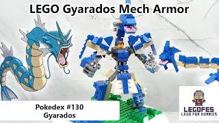 LEGO POKEMON MECH - Pokedex 130 Gyarados (Tutorial Build & Armor Robot Mode)