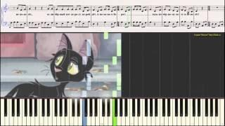 Чёрный кот (Ноты для фортепиано) (piano cover)