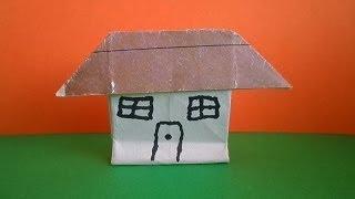 оригами дом из бумаги для начинающих//origami paper house