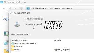Indexing is Paused in Windows [FIXED]
