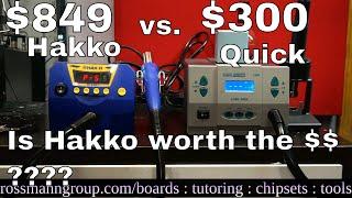 Quick 861DW vs Hakko FR810 hot air station review