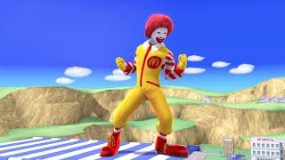 SSBU mod clip ( Player CS/Dragby )- Ronald mcdonald knee combo