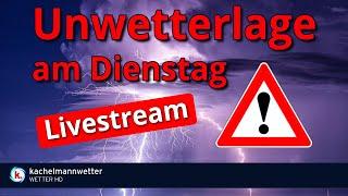 Livestream zu Gewitter und Unwetter am Dienstag