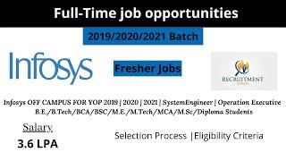 Infosys Hiring Again 2019 | 2020 | 2021 Batch | INFOSYS RECRUITMENT 2021 | NON CODING JOBS | Fresher