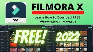 Filmora X 2022 How to download free effects on Filmstocks #filmoraX #filmstocks #how to