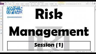 1- Risk Management- The theoretical part