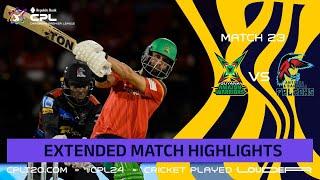 Extended Highlights | Guyana Amazon Warriors vs Antigua and Barbuda Falcons | CPL 2024