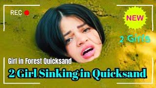 2 Girls Sinking in Quicksand Girl in Forest Quicksand #survival #adventure #quicksand