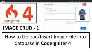 CI4 IMAGE CRUD-1: How to Upload/Insert Image File in Codeigniter 4