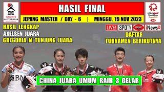 Hasil Lengkap Final Jepang Master 2023 Hari Ini ~ AXELSEN & JORJI Juara ~ China Juara Umum